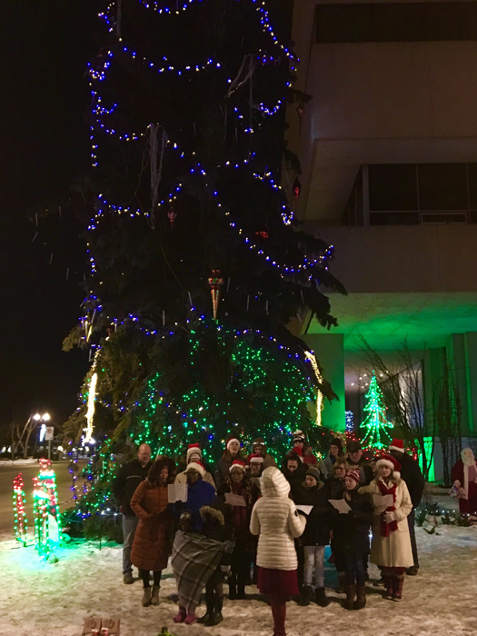 Signing the Christmas Tree